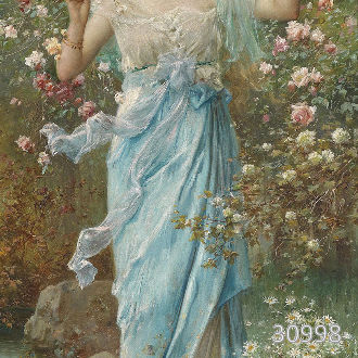 Девушка среди цветов