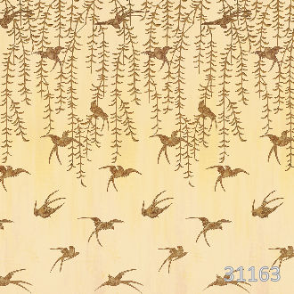 Japanese Birds beige