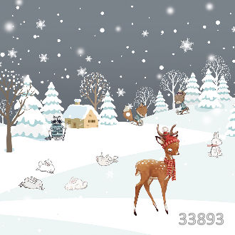 Зверята на снегу