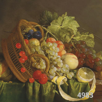 Корнелис де Хем - Натюрморт с корзиной фруктов