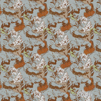 Собака у цветов